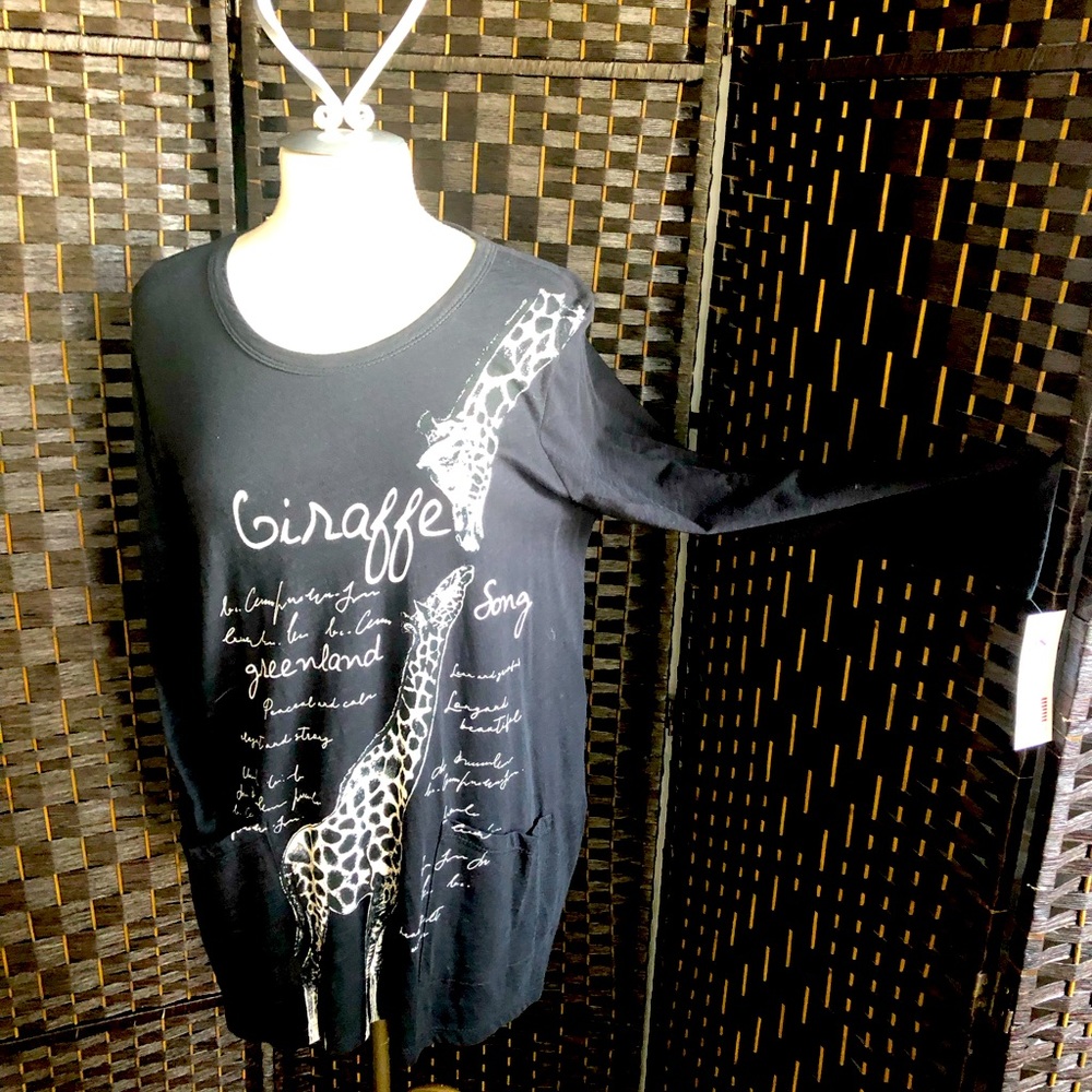 Jess n Jane cotton tunic Giraffe shirt